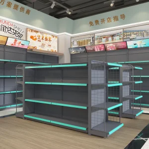 Double-Sided Supermarket Shelves for Barcelona Convenience Stores