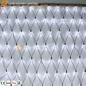 Architectural Hanging Decorations Outdoor Waterproof Rubber White LED Net Light