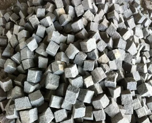 Grey Granite G654 Cobblestones Silver Light Grey Flamed Pavers