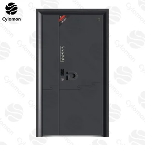 Steel Exterior Metal Front Fire Rated Door Stainless Interior Security Front Entrance Double Single Guangdong for African Market Exaggerated Copper Look Secure