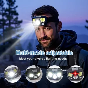 LED Flashlight with USB Rechargeable Battery and Motion Sensor Technology