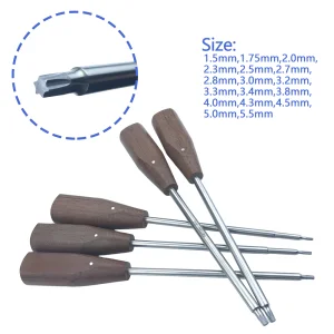1.75mm-5.0mm Bone Star Screw Driver Bone Screwdriver with Star Head Stainless Steel Orthopedics Instruments