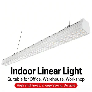 Supermarket LED Linear Lights White-IP55 Rated 5-Year Warranty Dimmable Ra90 6000K Daylight 130lm/W CE RoHS 90 Beam Angle