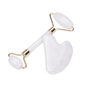 White Jade Roller and Gua Sha Set