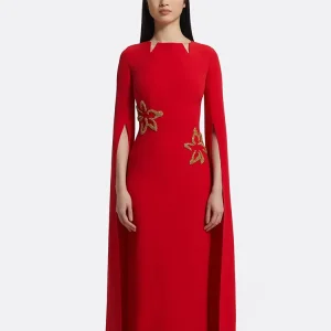 Red Carpet Beaded Gown
