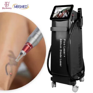 Multifunctional 1064nm/755nm/808nm Diode Laser ND YAG Laser Machine for Tattoo &amp; Hair Removal