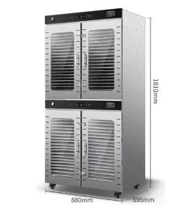 Desidratador de Alimentos Industrial 88 Camadas com Temperatura Ajustável para Frutas e Legumes