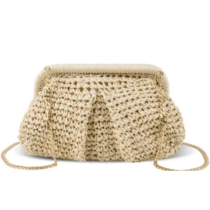 Straw Clutch Purses Woven