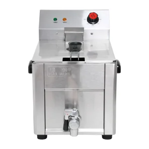 Commercial 1 Tank 1 Basket Electric Deep Fryer with Temperature Control
