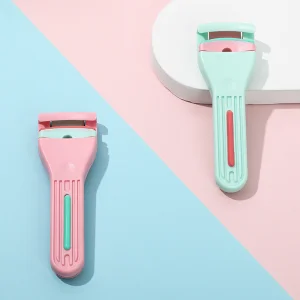 OEM ODM Curvador de Cílios de Cor Pêssego de Longa Duração para Meninas, Sem Calor, Escova de Cílios Sem Borda