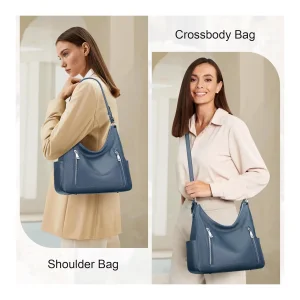 Womens Leather Hobo Shoulder Bag