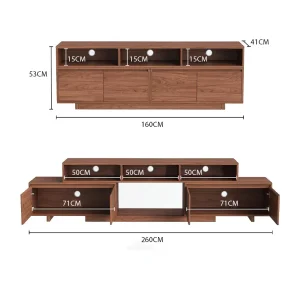 Extendable TV Stand Entertainment Center for 75 Inches Tvs