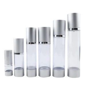 Aluminum Silver Airless Bottle