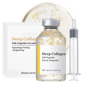 Professional Hyaluronic Acid Anti-Aging Silk Peptide Ampoule Multi-effect Face Lifting Serum Deep Collagen Peptide Serum