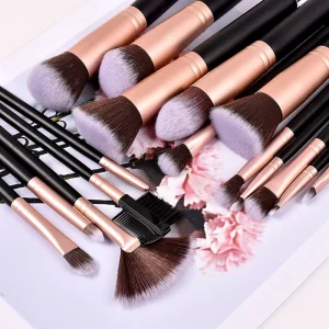 14 Piece Makeup Brush Set Rose Gold