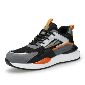 Breathable Steel Toe Safety Shoes Kevlar Midsole Rubber Work Boots for Construction