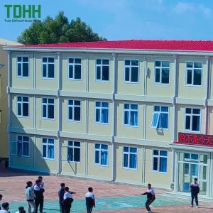 Custom Design Quick Install Prefabricated Modular Classroom Dormitory Library Office School Meeting Building Container House