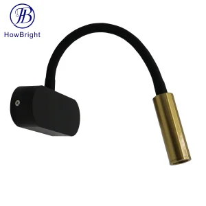 Flexible Swing Arm Aluminium LED Wall Lamp 3W Modern Wall Mount Reading Lamp Bedside Light for Bedroom Hotel Living Room