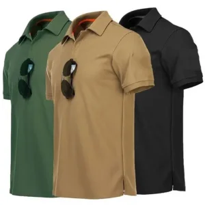 Mens Tactical Quick Dry Polo Shirt
