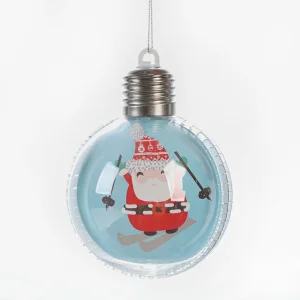 Produto de Decoração de Natal Artesanal Premium OEM, Bola Transparente Brilhante, Ornamentos de Natal do Papai Noel, Disponível em Estoque para Campo de Golfe
