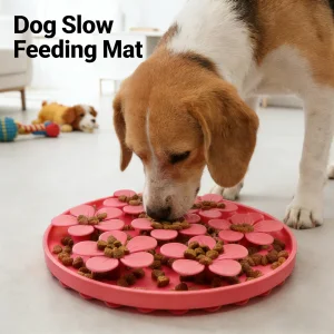 Custom Silicone Flower Shape Pet Feeding Mat Dishwasher Safe Pet Bowls &amp; Feeders Slow Feeder Dog Bowl with Suction