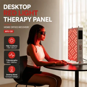 2026 Red Light Therapy Panel 7 Wavelengths 630-1060nm Desktop 0-1000Hz Pulsing CE Home Office Wellness OEM Custom Manufacturer