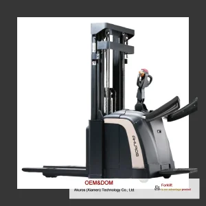 High Efficiency Electric Stacker 1.5kg Walk Behind Pallet Lift Without Support Legs Warehouse Loading Storage in Narrow Aisle