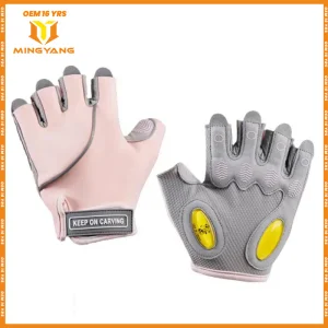 Breathable Silicone Fingerless Fitness Gloves for Training Lifting Weight Cycling Climbing Rowing