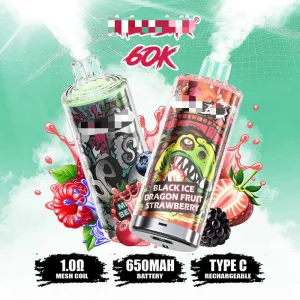 EU Germany Poland Nl Warehouse Razz 60K Puff E-Cigarette Vapes Mesh Coil Type-C Rechargeable Disposable Vape China Factory Wholesale Vaping Supplier