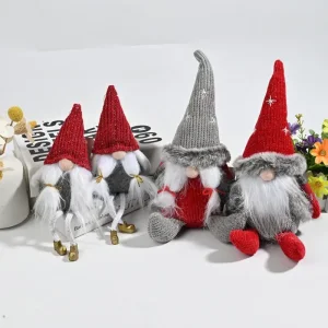 China Cozy Knit Christmas Gnomes | Red & Grey Holiday Decor for Gifting Manufacturer, Manufacturers