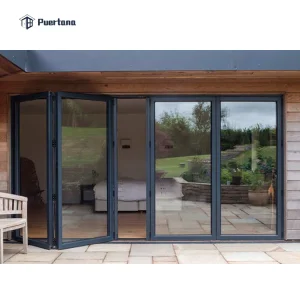Exterior Hurricane Proof Impact Rated Luxury Aluminum Sliding Folding Glass Patio Bi-Fold Door