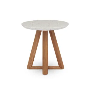 Famous Modern Simple Casual Versatile Terrazzo Countertop Manhattan Occasional Side Table