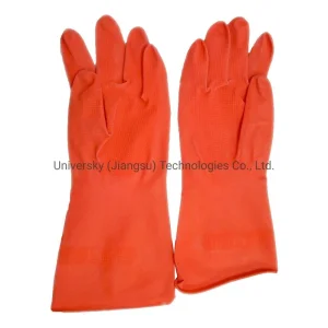 NATURAL RUBBER GLOVES\LONG CUFF RED PINK HOUSEHOLD\HOME WORK GLOVES\PROTECTIVE GLOVE 190121/190122