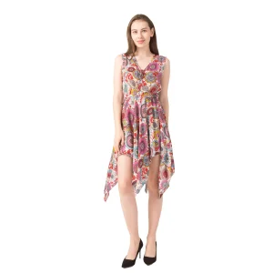 Vestido Casual de Verão com Estampa Floral para Mulheres, Vestido Elegante de Praia Boêmio para Senhoras