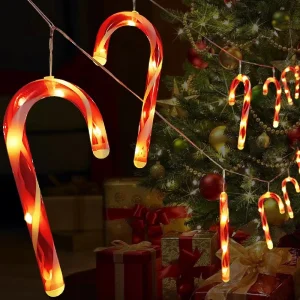Outdoor Solar LED Candy Cane Lights