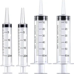 TPU/PE Injection Molded Disposable Pet Flush Syringe
