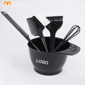 Custom logo Professional Black Hair Coloring Dyeing Kit for Salon and Home with Hair Coloring Mixing Bowl Tail Comb