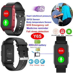 China factory 4G IP67 waterproof Senior healthcare smart bracelet GPS tracker with fall down detection Y6S