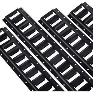2' E Track Rail Tie-Down Kit Heavy Duty E Track Rails System Power Coated Steel for Securing Cargo