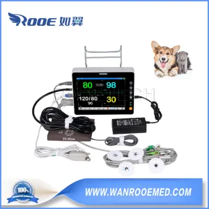 8-Inch Multi-Display Mode Vital Veterinary ECG Vet Patient Monitor for Vet Hospital Clinc