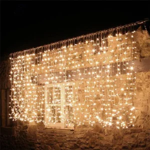 Waterproof High Quality IndooLED String Lights Festive Decor Glowing Star LED Curtain Hanging Lights for Party Christmas
