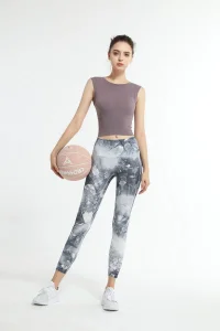 Conjunto de Yoga Feminino com Estampa Elegante