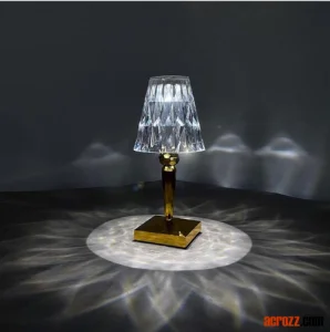 Battery Acrylic Crystal Diamond Portable Table Lamp USB Rechargeable Touching Hotel Restaurant Bar Tale Lamp