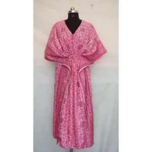 Vintage Silk Kaftan Maxi Dress