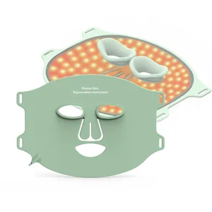 1072nm Red Blue Infrared Light Therapy Beauty Mask With Silicone