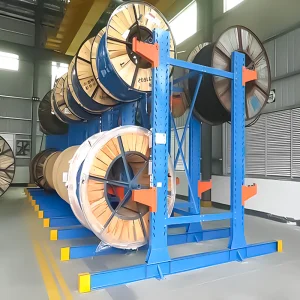 Cold Rolled Steel Adjustable Arm Spacing 6 Tier Standard Cable Reel Cantilever Rack