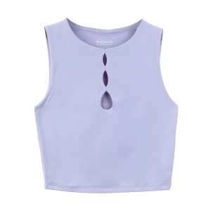 Wholesale Women’s hollow-out sleeveless crop tank top Manufacturer, Manufacturers
