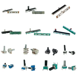 Manufacturer Supply 10K 50K 100K with 30mm 45mm 60mm Travel Linear Slide Potentiometer Fader and Rotary Potentiometer