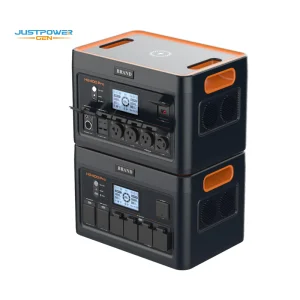 2400W Portable Power Station LiFePO4 Storage Battery EV Charging Station Solar Powered