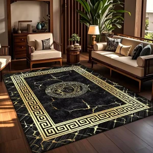 Luxury Home Area Crystal Velvet Carpet
